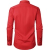 JEMITOP Mens Stretch Multi-Use Dress Shirts | Slight Sheen, Long Sleeve, Button Down, Wedding, Party, Prom, Tuxedo(Red)