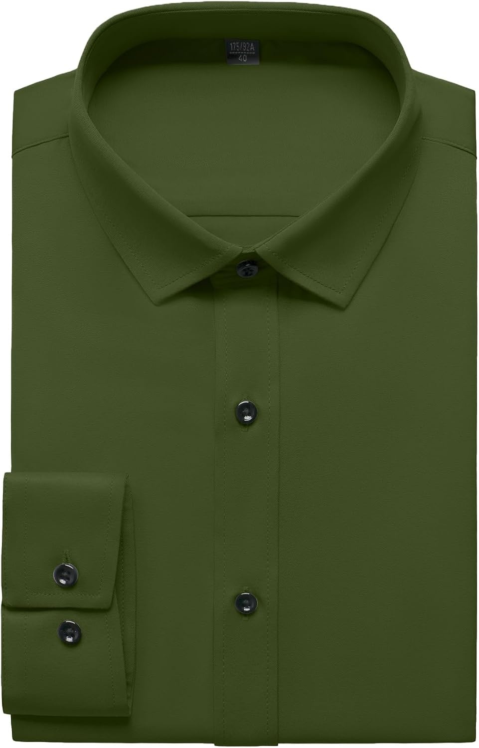 image:imageJEMITOP Mens Stretch Wrinkle Free Dress ShirtsArmy Green