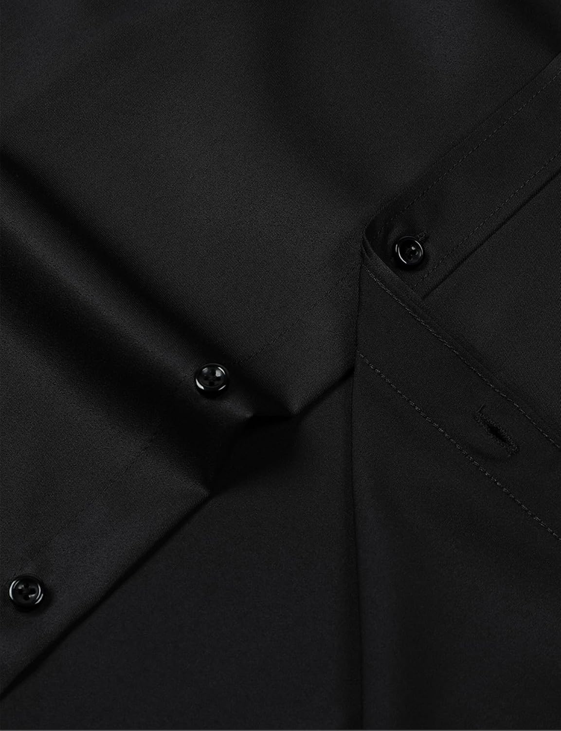 image:imageJEMITOP Mens Stretch Wrinkle Free Dress ShirtsBlack