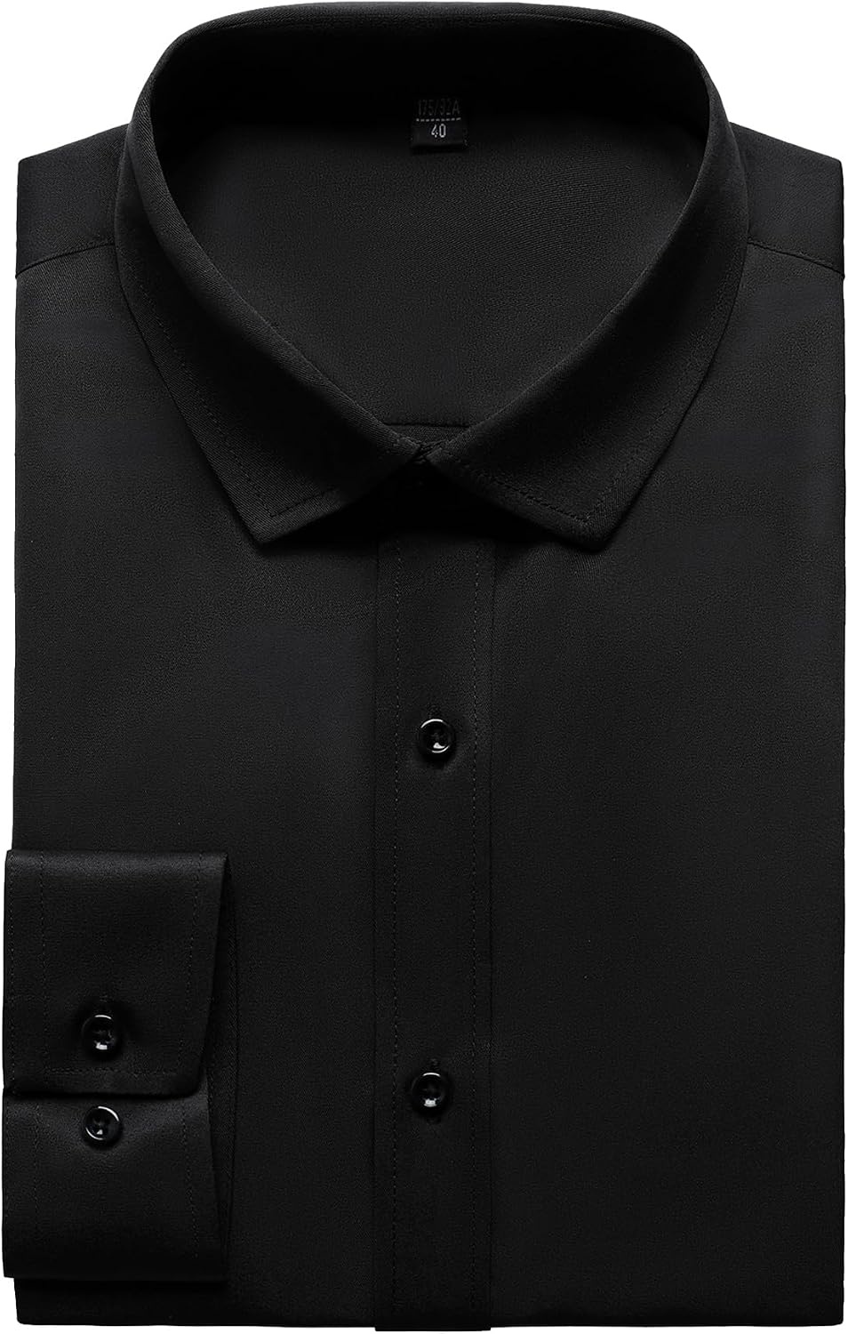 image:imageJEMITOP Mens Stretch Wrinkle Free Dress ShirtsBlack