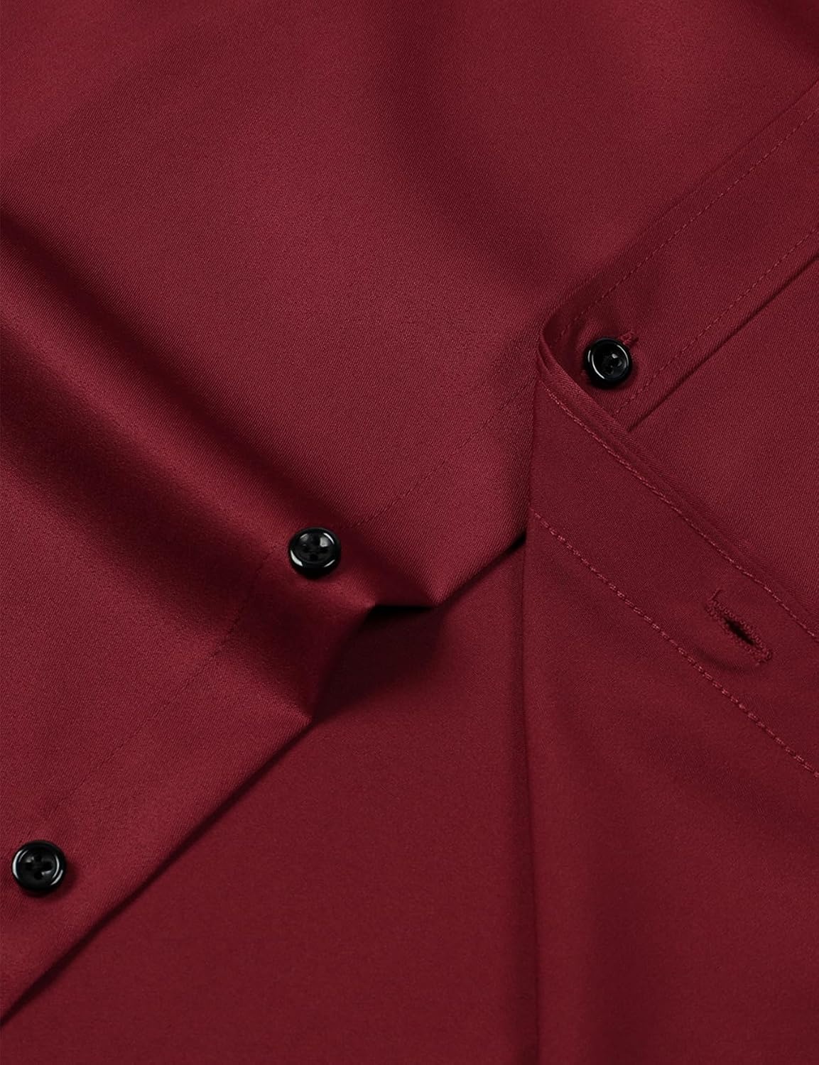 image:imageJEMITOP Mens Stretch Wrinkle Free Dress ShirtsBurgundy