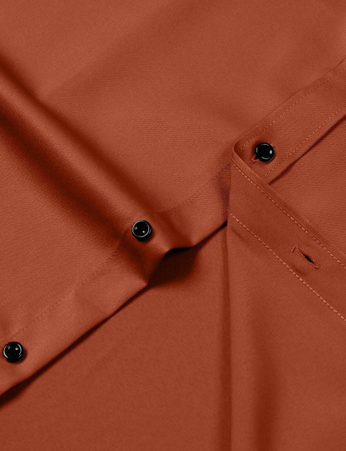 image:imageJEMITOP Mens Stretch Wrinkle Free Dress ShirtsBurnt Orange
