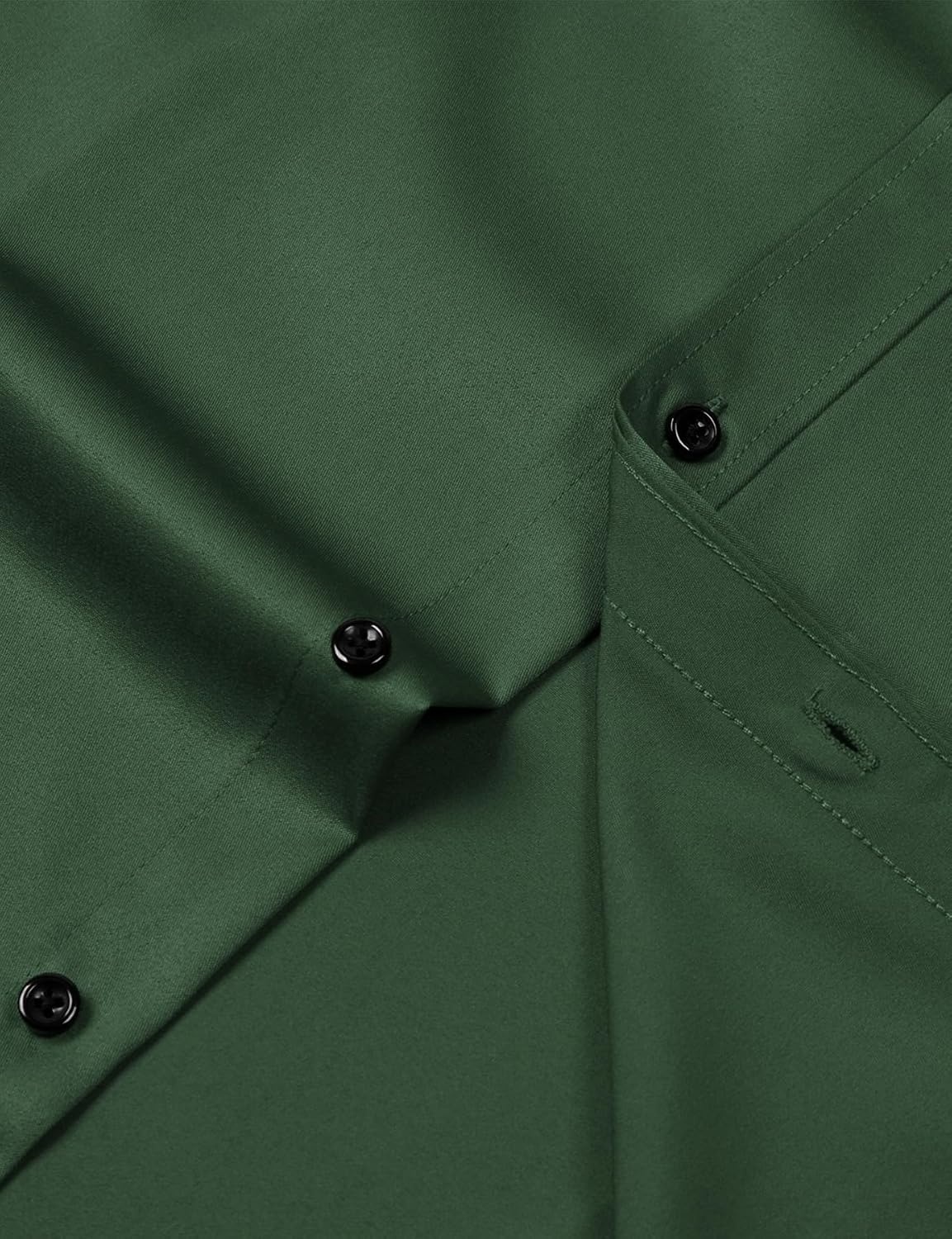 image:imageJEMITOP Mens Stretch Wrinkle Free Dress ShirtsDark Green