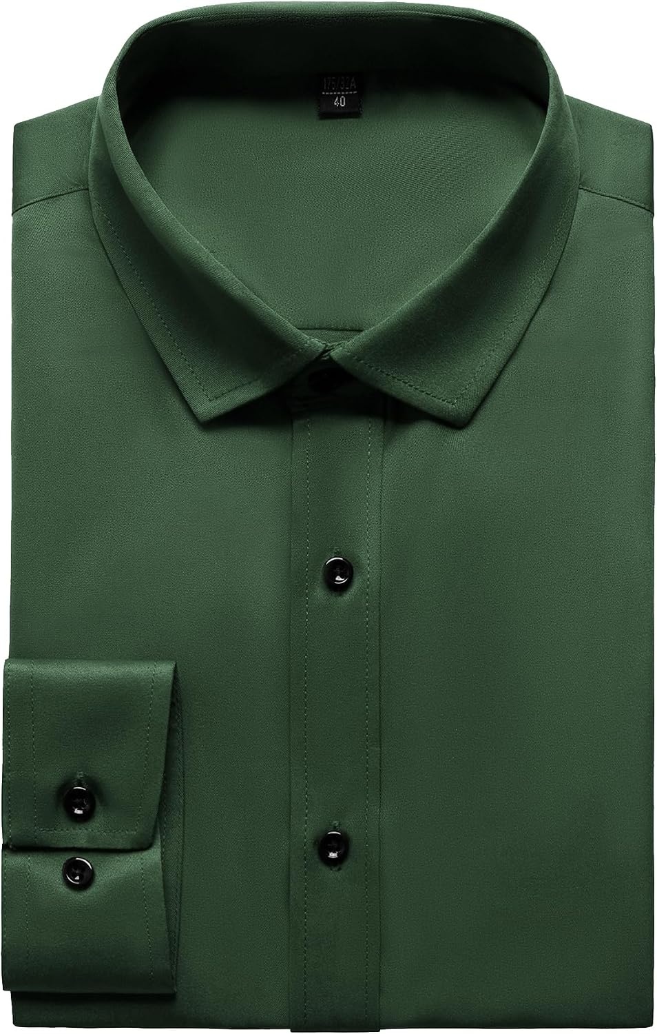 image:imageJEMITOP Mens Stretch Wrinkle Free Dress ShirtsDark Green