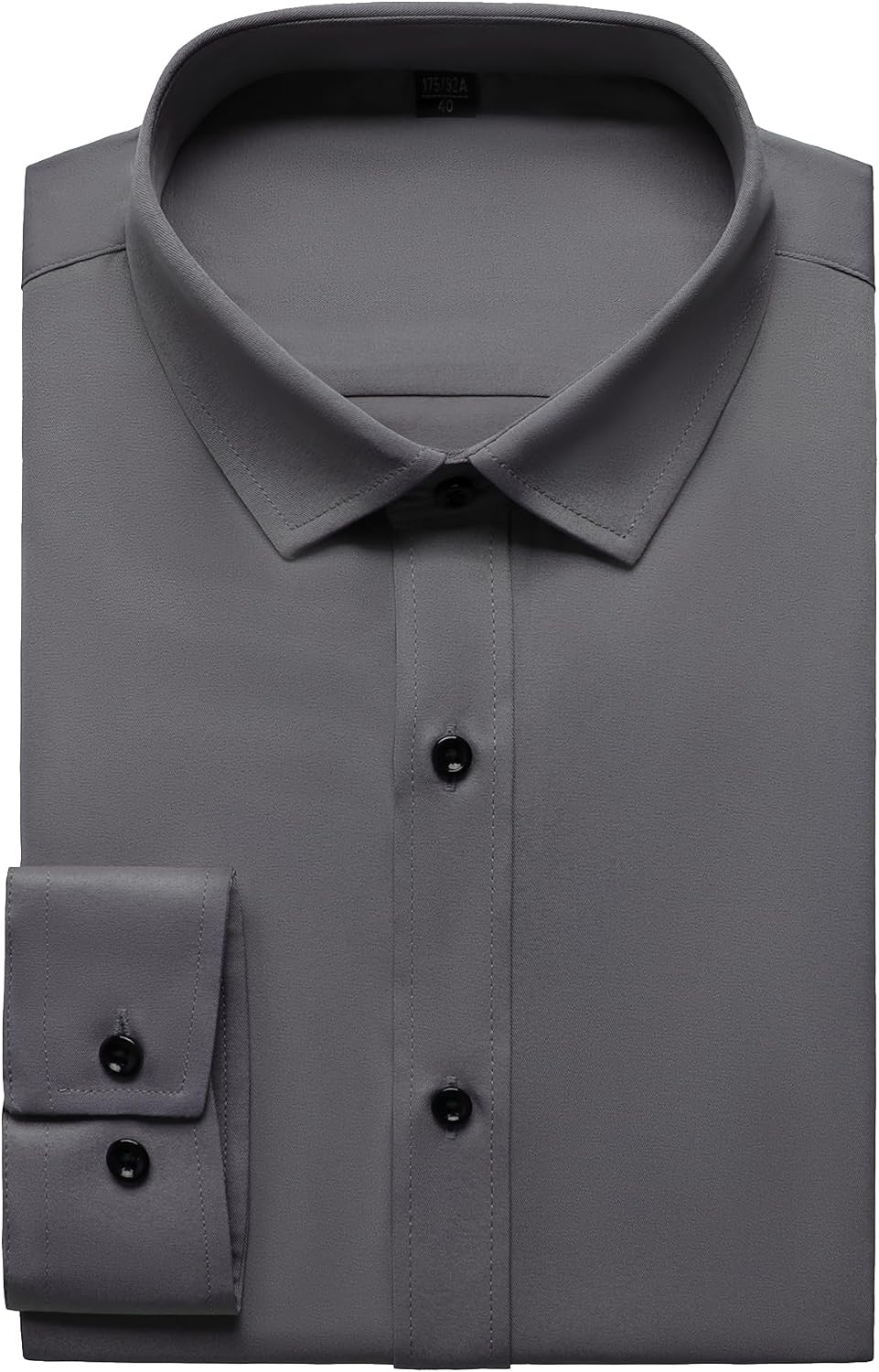 image:imageJEMITOP Mens Stretch Wrinkle Free Dress ShirtsDark Grey