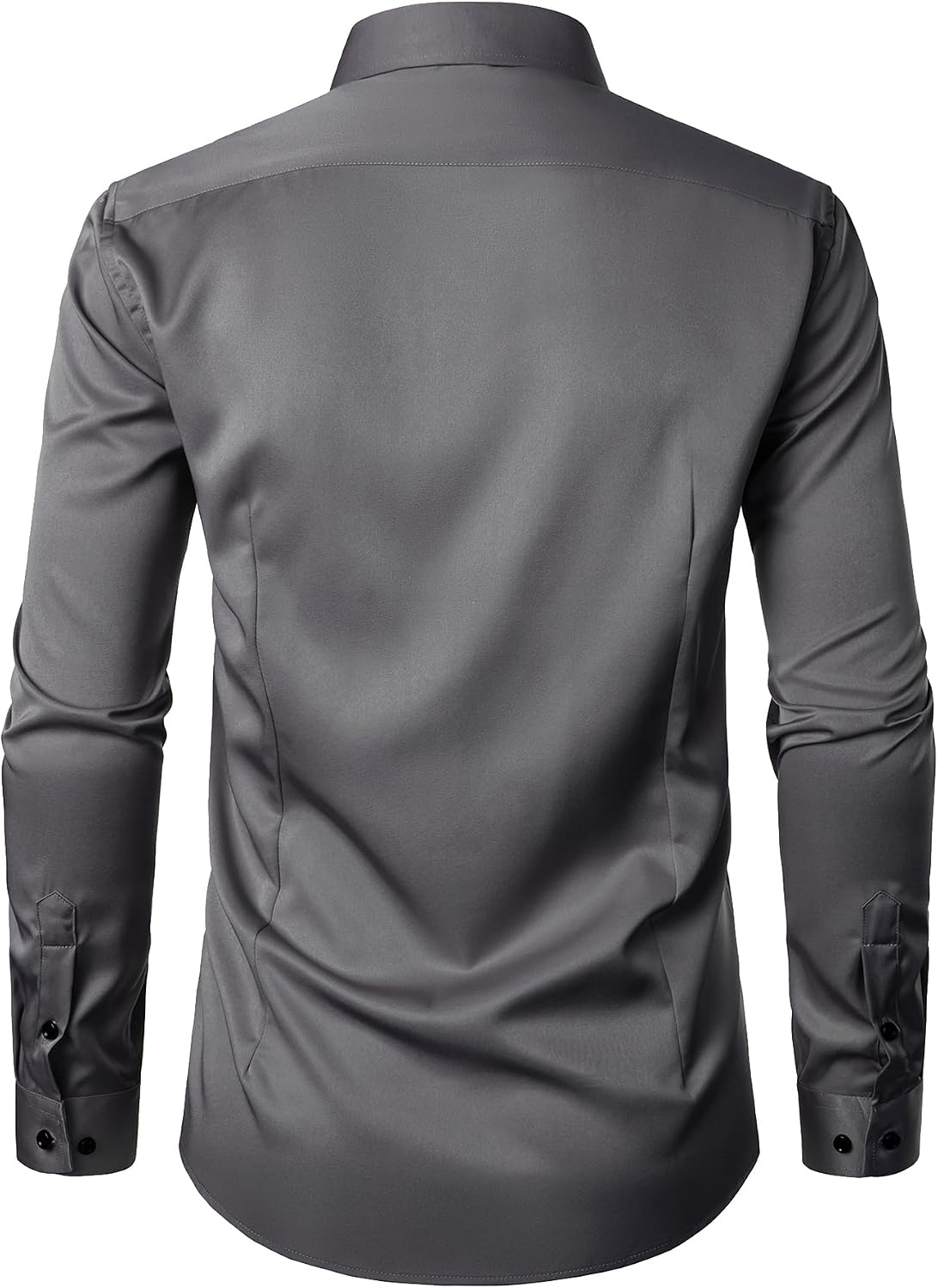 image:imageJEMITOP Mens Stretch Wrinkle Free Dress ShirtsDark Grey