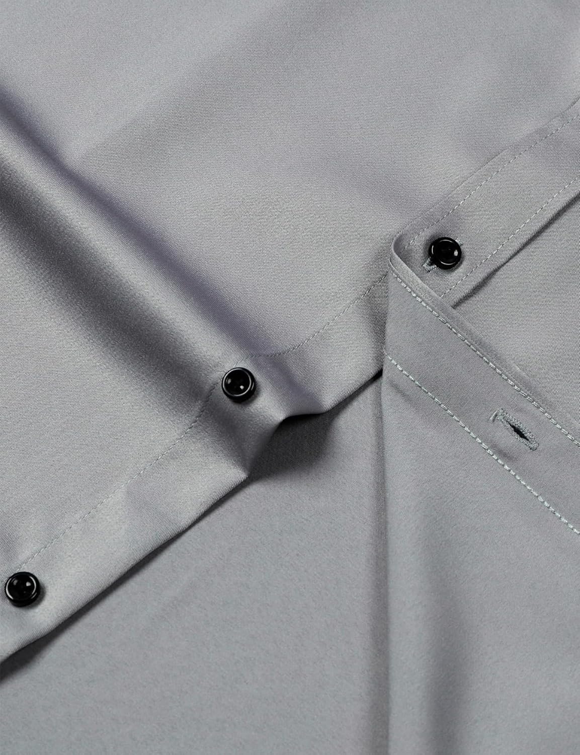 image:imageJEMITOP Mens Stretch Wrinkle Free Dress ShirtsGrey