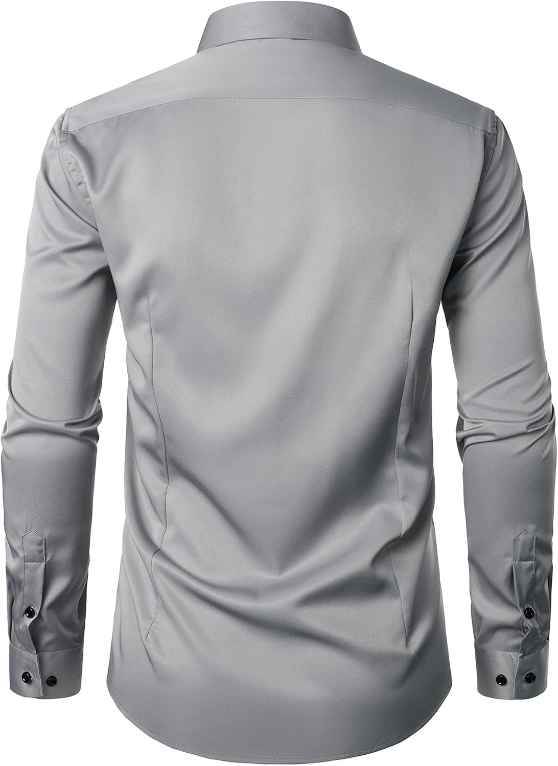 image:imageJEMITOP Mens Stretch Wrinkle Free Dress ShirtsGrey