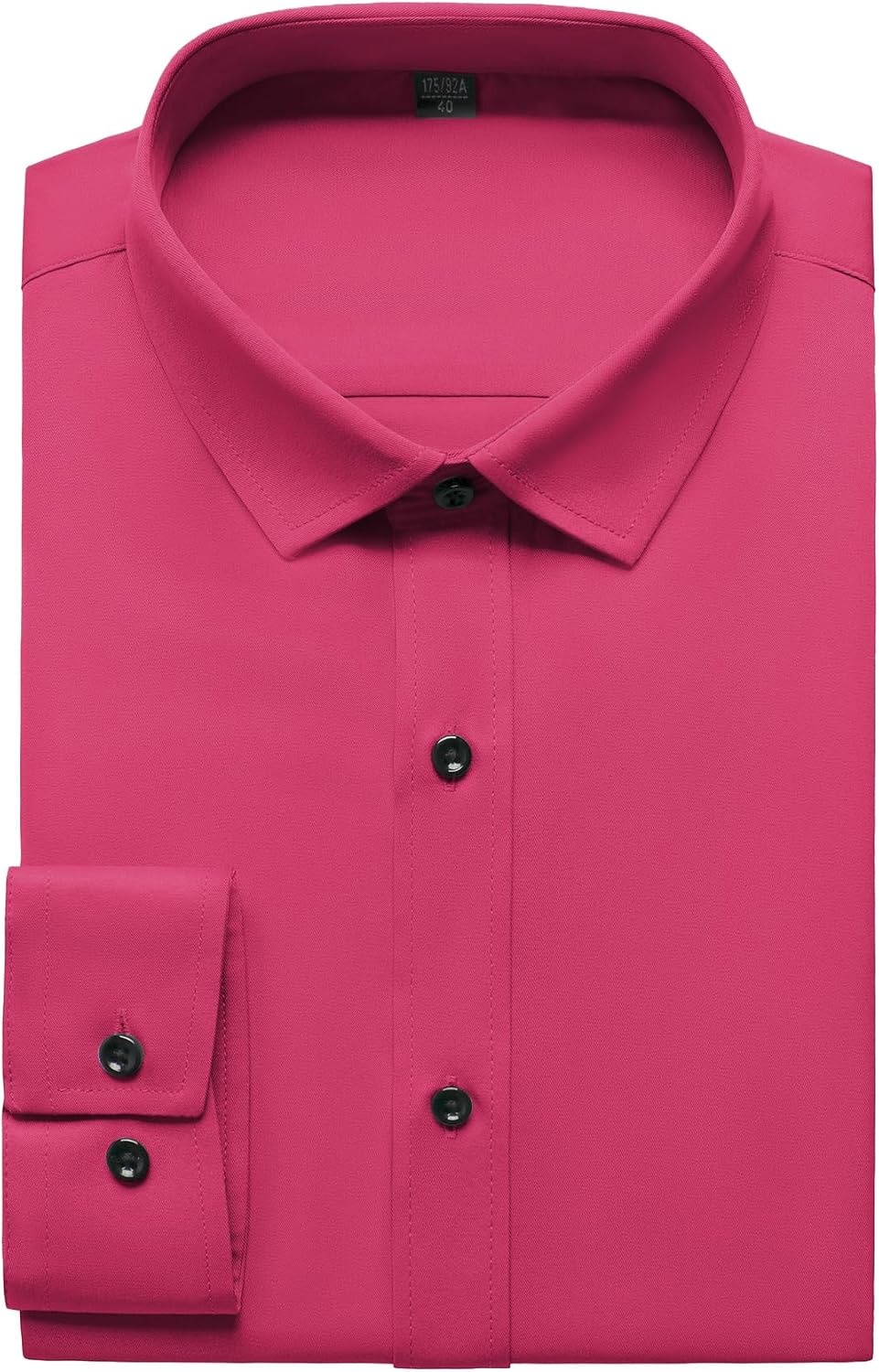 image:imageJEMITOP Mens Stretch Wrinkle Free Dress ShirtsHot Pink