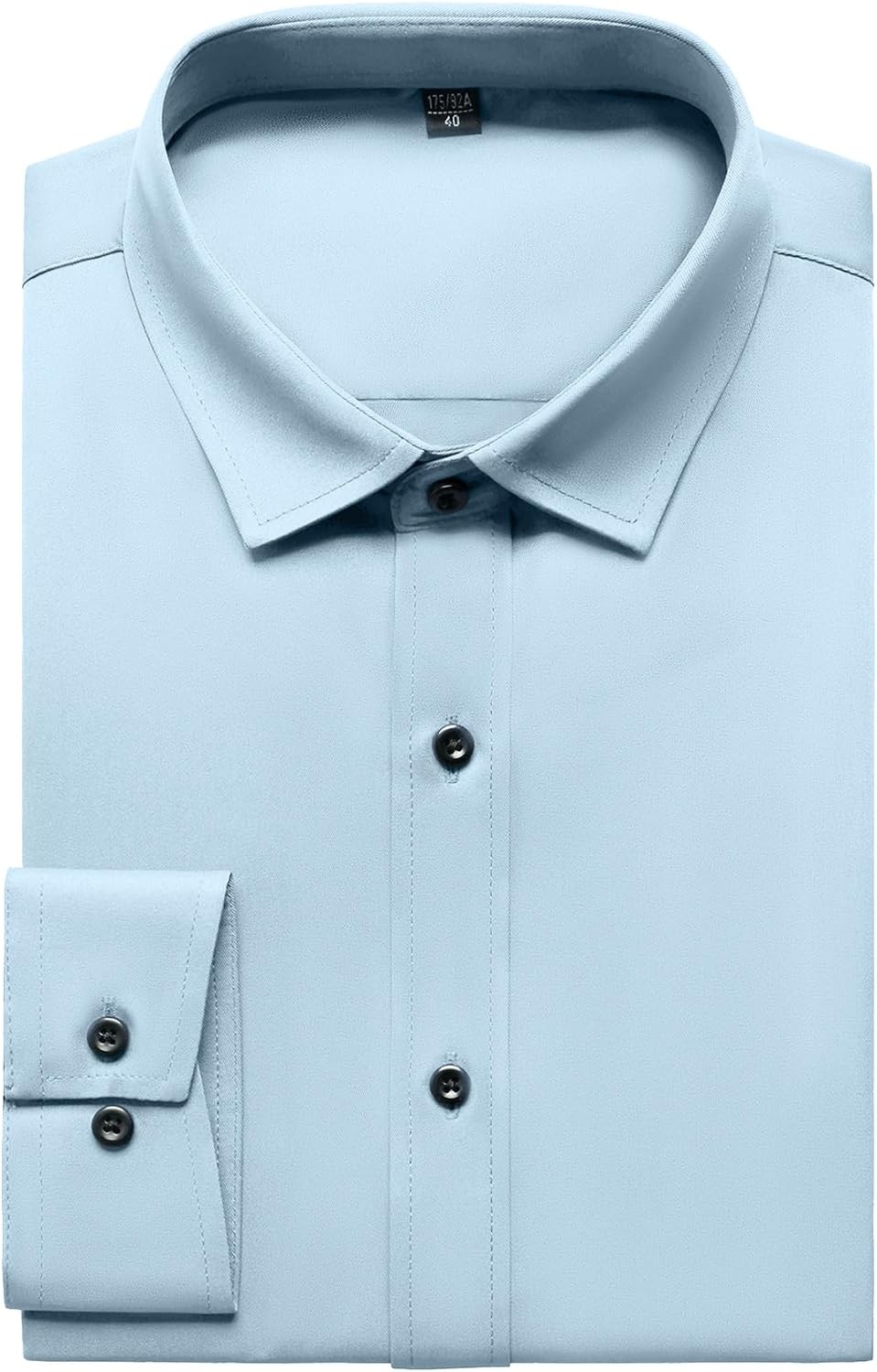 image:imageJEMITOP Mens Stretch Wrinkle Free Dress ShirtsLight Blue