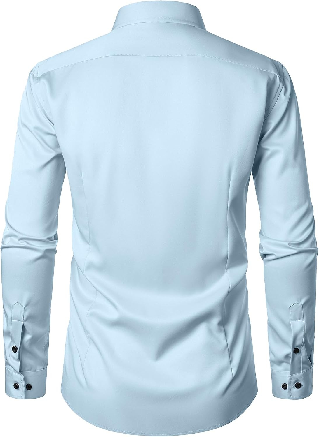 image:imageJEMITOP Mens Stretch Wrinkle Free Dress ShirtsLight Blue