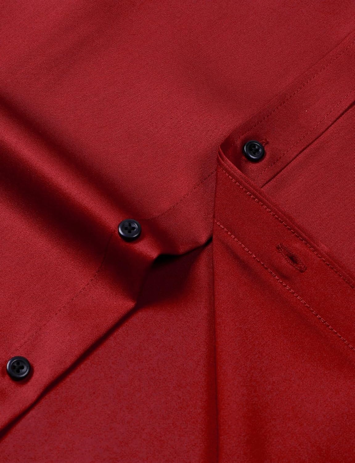 image:imageJEMITOP Mens Stretch Wrinkle Free Dress ShirtsRed