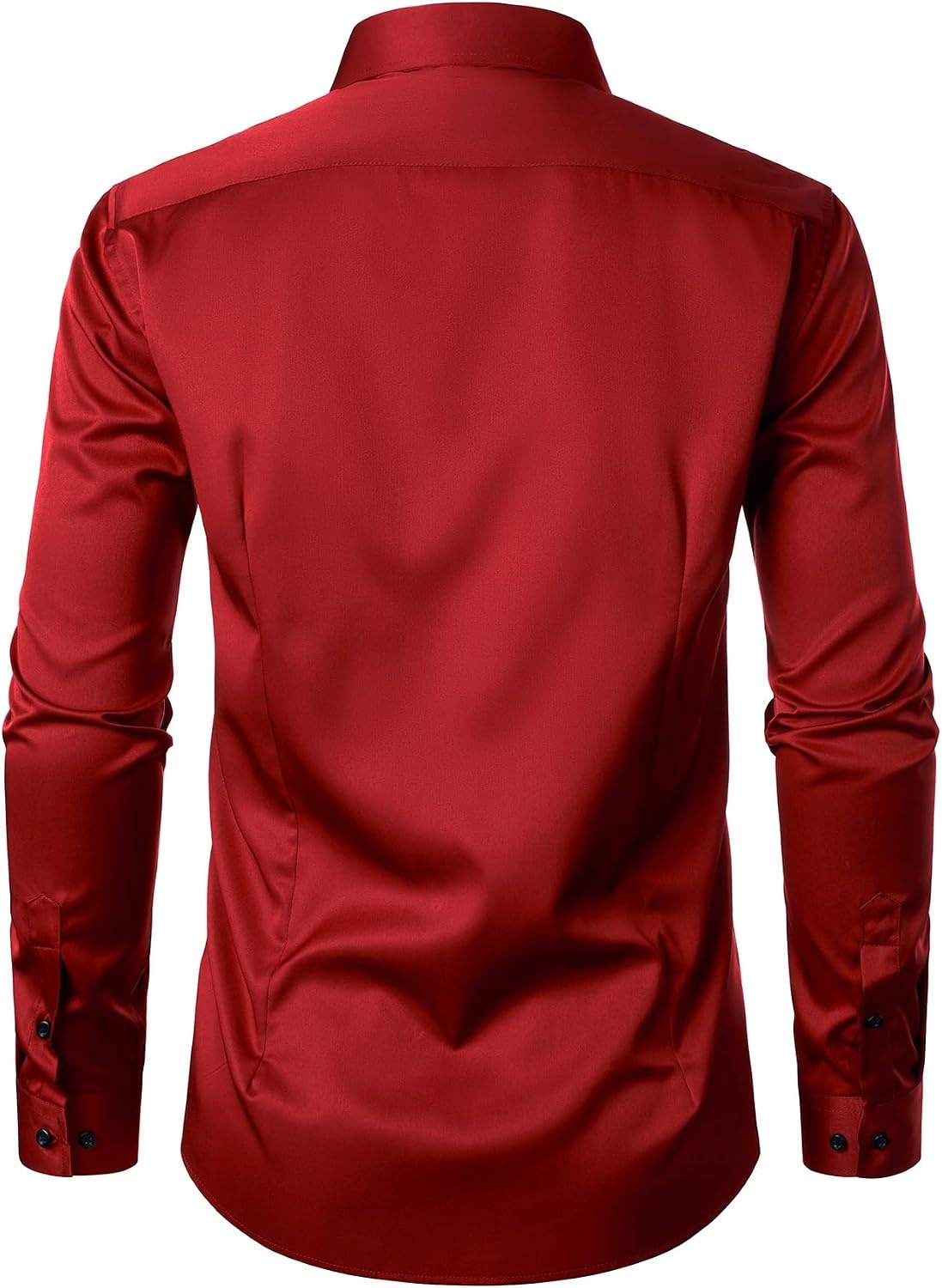 image:imageJEMITOP Mens Stretch Wrinkle Free Dress ShirtsRed