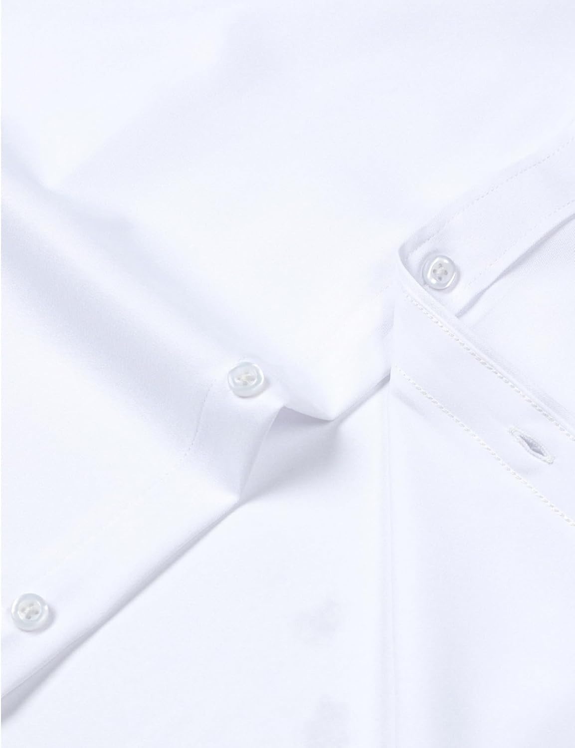 image:imageJEMITOP Mens Stretch Wrinkle Free Dress ShirtsSolid White