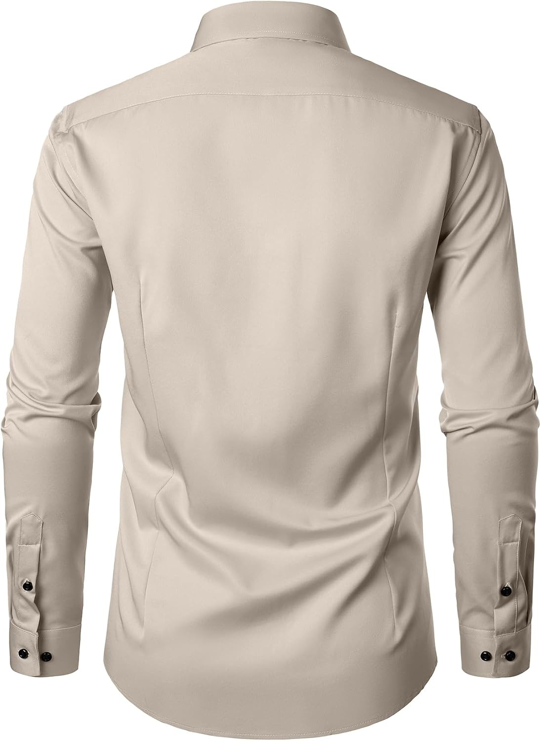 image:imageJEMITOP Mens Stretch Wrinkle Free Dress ShirtsTan