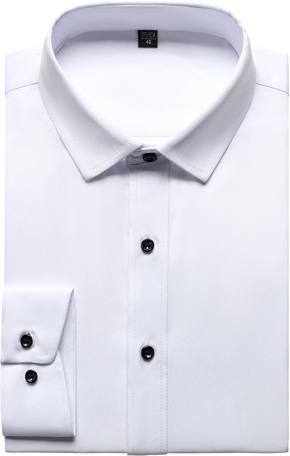 image:imageJEMITOP Mens Stretch Wrinkle Free Dress ShirtsWhite