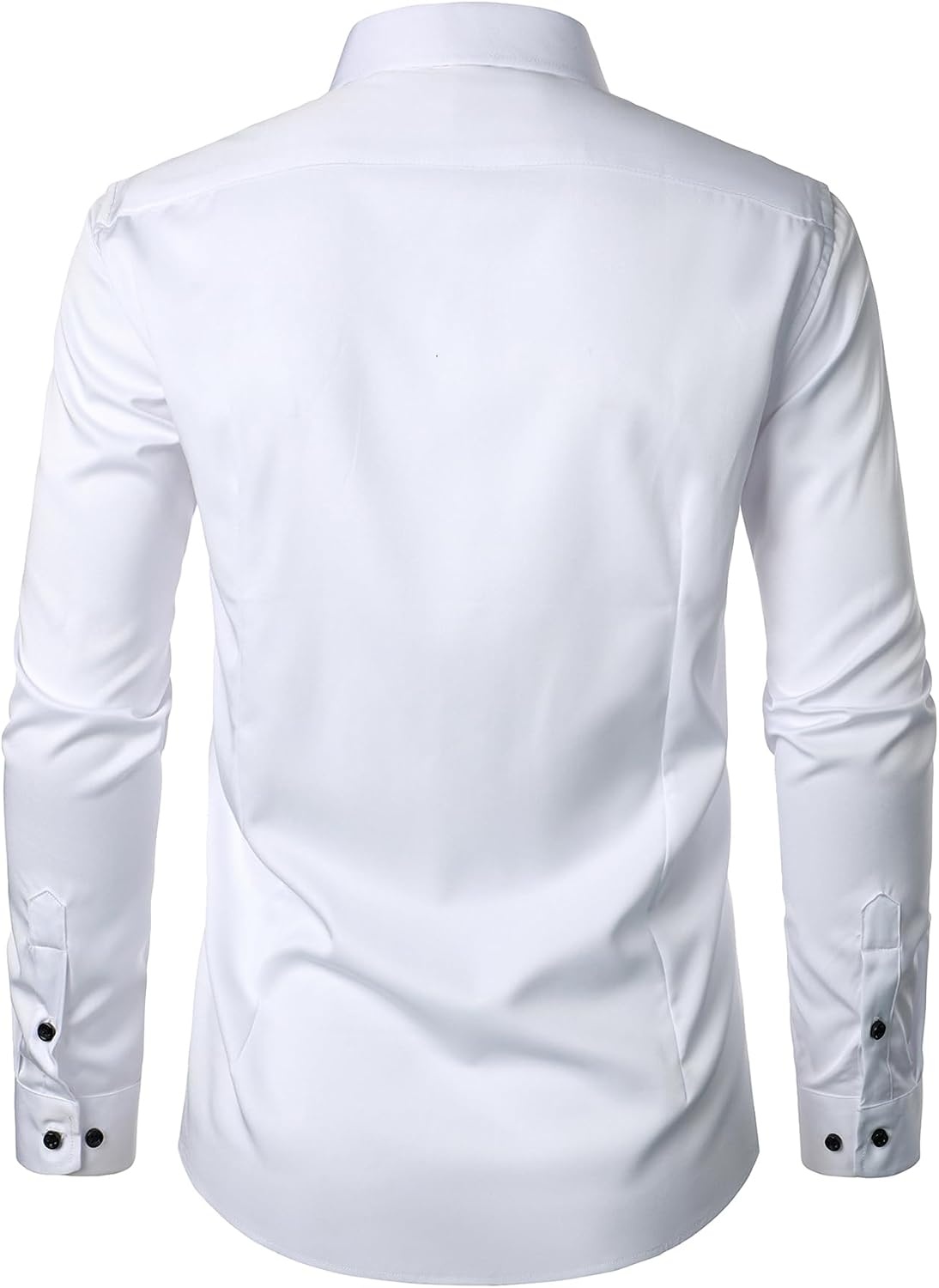 image:imageJEMITOP Mens Stretch Wrinkle Free Dress ShirtsWhite