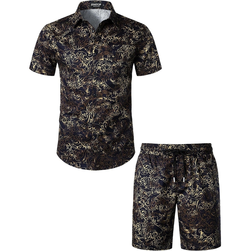 image:imageJEMITOP Mens 2 Piece Set Casual Cotton Stretchy OutfitNavy