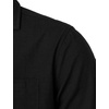 JEMITOP Men’s 2 Piece Outfits Cuban Shirt and Pants Set(Black)
