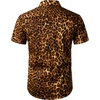 JEMITOP Men’s 2 Piece Set Casual Cotton Stretchy Outfit(Gold Leopard)