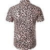 JEMITOP Men’s 2 Piece Set Casual Cotton Stretchy Outfit(Pink Leopard)
