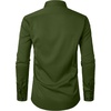 JEMITOP Mens Stretch Wrinkle Free Dress Shirts(Army Green)