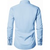 JEMITOP Mens Stretch Wrinkle Free Dress Shirts(Blue)