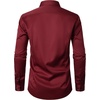 JEMITOP Mens Stretch Wrinkle Free Dress Shirts(Burgundy)