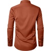 JEMITOP Mens Stretch Wrinkle Free Dress Shirts(Burnt Orange)