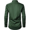 JEMITOP Mens Stretch Wrinkle Free Dress Shirts(Dark Green)