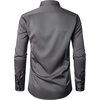 JEMITOP Mens Stretch Wrinkle Free Dress Shirts(Dark Grey)