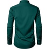 JEMITOP Mens Stretch Wrinkle Free Dress Shirts(Emerald Green)