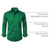 JEMITOP Mens Stretch Wrinkle Free Dress Shirts(Green)
