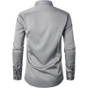 JEMITOP Mens Stretch Wrinkle Free Dress Shirts(Grey)