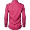 JEMITOP Mens Stretch Wrinkle Free Dress Shirts(Hot Pink)