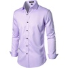 JEMITOP Mens Stretch Wrinkle Free Dress Shirts(Lavender Purple)
