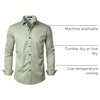 JEMITOP Mens Stretch Wrinkle Free Dress Shirts(Mint Green)
