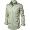 JEMITOP Mens Stretch Wrinkle Free Dress Shirts(Mint Green)