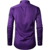 JEMITOP Mens Stretch Wrinkle Free Dress Shirts(Purple)