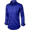 JEMITOP Mens Stretch Wrinkle Free Dress Shirts(Royal Blue)