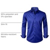 JEMITOP Mens Stretch Wrinkle Free Dress Shirts(Royal Blue)
