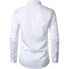 JEMITOP Mens Stretch Wrinkle Free Dress Shirts(Solid White)