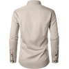 JEMITOP Mens Stretch Wrinkle Free Dress Shirts(Tan)
