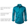 JEMITOP Mens Stretch Wrinkle Free Dress Shirts(Teal)