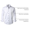 JEMITOP Mens Stretch Wrinkle Free Dress Shirts(White)