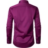 JEMITOP Mens Stretch Wrinkle Free Dress Shirts(Wine Red)