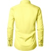 JEMITOP Mens Stretch Wrinkle Free Dress Shirts(Yellow)