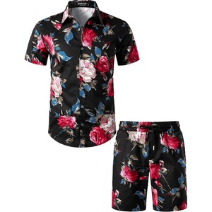 JEMITOP Men’s 2 Piece Set Casual Cotton Stretchy Outfit(Blackrose)