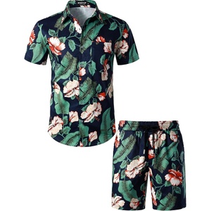 JEMITOP Men’s 2 Piece Set Casual Cotton Stretchy Outfit(Navygreen)