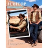 JEMITOP Mens Vintage Stretch Slim Fit Button Up Shirt(Khaki Yellow)